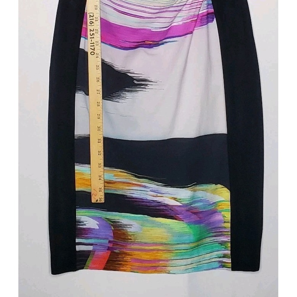 Escada Dress 42 Medium Multicolor Panel Sheath Designer Office Career Vtg Y2K - Picture 5 of 8